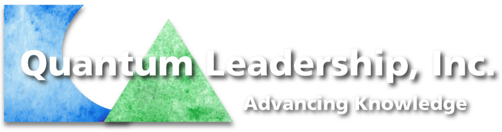 A green triangle with the words " green leaders advance " written in it.