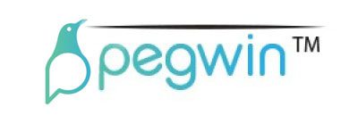A blue and white logo for the begwile.